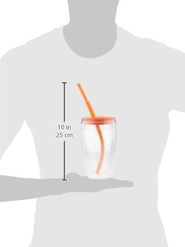 BODUM PAVINA TO GO K11849-447SA-447-Y21 Double Wall Tumbler (Plastic), 10.1 fl oz (300 ml), Bellini (Limited Color) Set of 2, Genuine Product - Image 5
