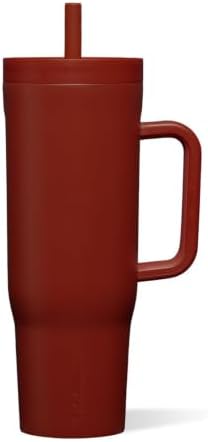 Corkcicle Cruiser Tumbler with Handle & Straw, 40 oz, Brick by Corkcicle