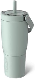 BrüMate Resa 25oz 100% Leakproof Travel Tumbler with Handle & Straw | Flexible SoftSip Straw | Silicone Sleeve for Durability | Stainless Steel | Cup Holder & Travel Friendly Water Bottle | (Sage) by Br%C3%BCMate