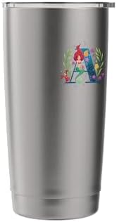 Disney Princess Alphabet Monogram Mermaid Letter A for Ariel Stainless Steel Insulated Tumbler - Image 3