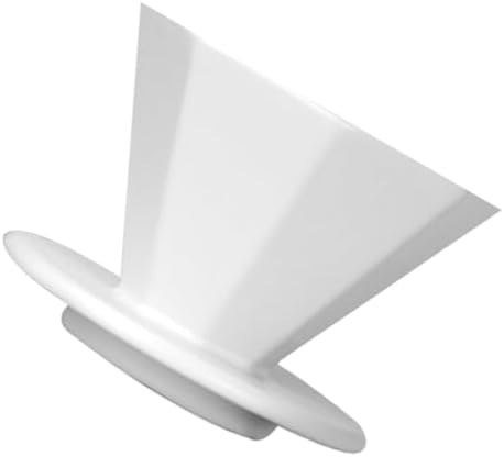 Luxshiny White Ceramic Octagonal Coffee Filter Cup Reusable Drip Dripper by Luxshiny