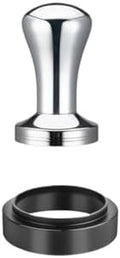 Stainless Steel Coffee Machine Accessories Espresso Base Press Leveler Fitsfor Portafilter(1Tamper1Ring-Black) by Unknown