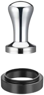 Stainless Steel Coffee Machine Accessories Espresso Base Press Leveler Fitsfor Portafilter(1Tamper1Ring-Black) by Unknown