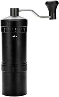 Grinder Manual Coffee Grinder Hand Crank Burr Grinder With Consistent Particle Control And 304 Stainless Steel Handle, Array, Black, style to 4 by Leefasy