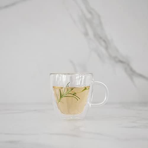 Bodum 5oz Bistro Double Wall Espresso Mug, High-Heat Borosilicate Glass, Set of 2, Clear, 5oz (Pack of 4) - Image 4