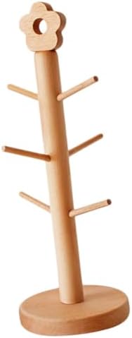 NOLITOY Beech Wooden Mug Rack for Home and Restaurants, Khaki by NOLITOY