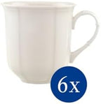 Villeroy & Boch Manoir Collection Coffee Mug, Set of 6-10oz Mugs, Premium Porcelain, Made in Germany, Dishwasher and Microwave Safe, Perfect for Coffee, Tea or Hot Cocoa, Rich, Creamy White - Image 2