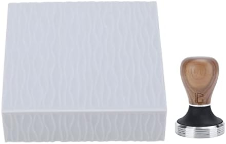 Silicone Coffee Tamper Mat Stainless Steel Coffee Tamper with 58mm Wood Tamper for Home Kitchen Silicone Coffee Tamper Mat (Grey) - Image 5