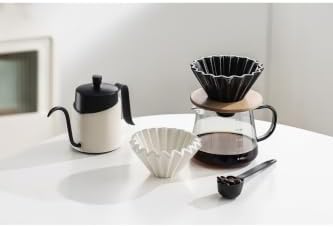 SODEF Black Ceramic V60 02 Dripper for Pour Over Coffee Brewing - 1 Liter Capacity - Reusable Filter Cone for Rich Flavor Extraction - Smooth Glaze Finish - Image 4