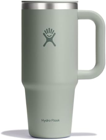 Hydro Flask Coffee Travel Tumbler Mug – Insulated Stainless Steel, Leak Resistant Hot & Iced Coffee Cup 24 Oz Agave Green by Unknown