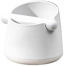 Coffee Knock Box White Coffee Knock Box with Rubber Bar 800ML Black Grounds Container Anti Slip Grind Waste Dump Bin(WHITE) by Unknown