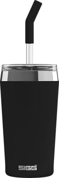 SIGG - Insulated Mug - Travel Mug Helia - With Durable Glass Straw & Cleaning Brush - Leakproof - BPA Free - 18/8 Stainless Steel - 15oz/20oz by SIGG