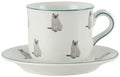 London Pottery Porcelain Coffee Cup with Saucer 220ml/7.4oz, British Teacup Set for Latte, Cappuccino, Espresso, Tea Party Wedding Birthday Housewarming Gift (Cat，Cup and Saucer, 220ml) by LondonPottery
