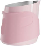 400ml Handleless Milk Frothing Pitcher Steaming Frother Jug With Silicone Sleeves Barista Tools(Pink) by Unknown