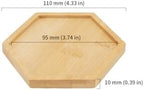 HOIGON 30 Pack Bamboo Coasters, 4 Inch Natural Wooden Coasters, Hexagonal Bamboo Tray Saucer Set for Drinks, Crafts, Succulents - Image 2