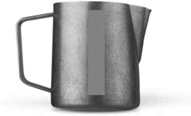 Classic Milk Frothing Pitcher 500ml Red Stainless Steel Steaming Pitchers Cup Coffee Tool(600ml,Sliver Spot) by Unknown