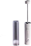 Rechargeable Handheld Electric Milk Frother for Coffee, White by Unknown
