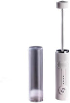 Rechargeable Handheld Electric Milk Frother for Coffee, White by Unknown