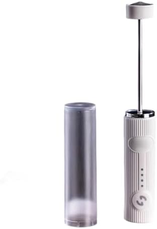 Rechargeable Handheld Electric Milk Frother for Coffee, White by Unknown