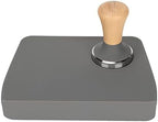 2 Pieces Integrated Coffee Cup Mat Silicone Coffee 90 Degree Corner Tampering Mat with Tamper (51mm / 2.01in Tamper) - Image 2