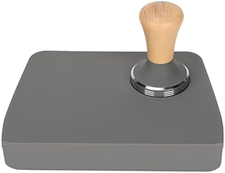 2 Pieces Integrated Coffee Cup Mat Silicone Coffee 90 Degree Corner Tampering Mat with Tamper (51mm / 2.01in Tamper) - Image 2