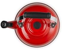 Le Creuset Enamel On Steel Whistling Tea Kettle, 1.7 qt., Cerise/Black Knob - Image 4
