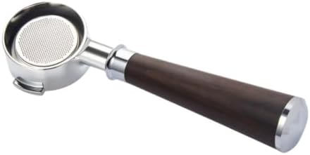 58mm Bottomless Coffee Portafilter For E61 Grouphead Espresso Machines Two-Ear Coffee Handle With Filter Basket Barista Tools filter basket(E61 Black Rosewood-A) by Unknown