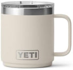 YETI Rambler 10 oz Ceramic Lined Stackable Mug, Vacuum Insulated, Stainless Steel with MagSlider Lid, Cape Taupe by YETI