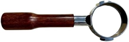 8g/18g/22g Basket 58mm Bottomless Portafilter Solid Wood Handle，Compatible For Breville，BES900/BES920/BES980 Barista Accessory(C1 Rosewood,With 124 cup basket) by Unknown