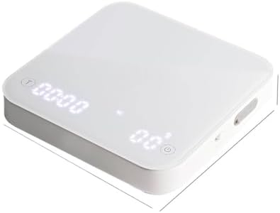 Pour-Over Coffee Intelligent Electronic Scale Mini Precision Weighing Multi-Function Timing Kitchen Scale Food, 1, white by Unknown