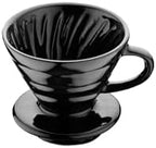 Black Ceramic Dripper and 50-Count Paper Filter Set for Pour Over Coffee Brewing, 0-199ml - Image 5
