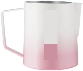 Classic Milk Frothing Pitcher 500ml Red Stainless Steel Steaming Pitchers Cappuccino/Latte Art Milk Cup Coffee Tool(500ml,Pink B) by Unknown