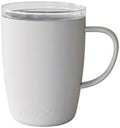 Vinglacé Stainless Steel Coffee Mug- Insulated Hot and Cold Beverage Cup with Glass Insert and Lid, 12 oz, Stone by Vinglac%C3%A9