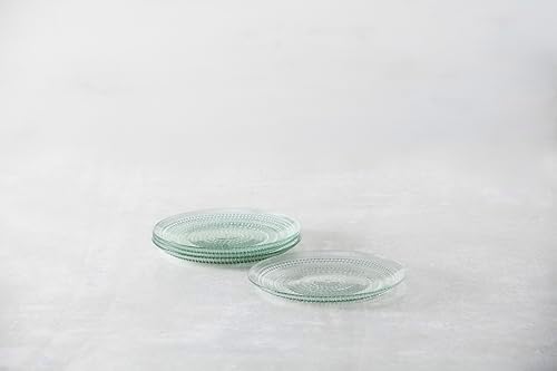 Fortessa Jupiter Hobnail Glass, 8" Salad Plate (Set of 4), Sage Green - Image 2