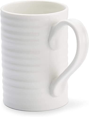 Portmeirion Sophie Conran Tall Mugs, Set of 4 – 12 Oz Fine Porcelain Coffee & Tea Cups – Stylish Everyday Drinkware for Dining & Entertaining, Elegant White Kitchen Tableware - Image 4