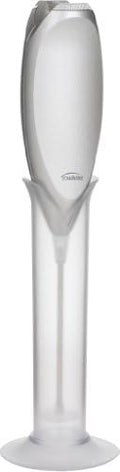 Trudeau Battery Milk Frother,Silver/White,9.5 inch by Trudeau
