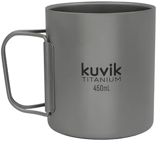 Kuvіk 450ml (15 oz) Titanium Mug & 750ml (25 oz) French Press Bundle - Image 2