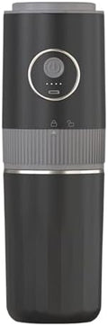 Electric Coffee Grinder and Brewing Combo Portable Coffee Maker Wireless Handbrewed Machine Rechargeable Battery Stainless Steel Cup 350ml Capacity (2566 English Version) by Unknown