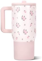 HydroJug Traveler 20oz Kids Insulated Tumbler with Handle, Wildrose - Image 2