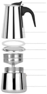 Octagonal Moka Pot 50-600ml Italian Stovetop Espresso Maker Aluminum A/B - Image 4