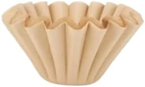 Coffee Filters Paper Drip Type Hand Brew Coffee Wood Pulp Filter Drip Paper Ripple Type Origami Cake Bowl Filter Cup 100PCS(Medium brown) by Unknown
