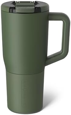 BrüMate Müv - 25oz 100% Leak Proof Insulated Coffee Mug with Handle & Lid - Stainless Steel Coffee Travel Mug - Double Walled Coffee Cup (OD Green) by Br%C3%BCMate