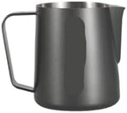 450/600ML Milk Frothing Pitcher Spouted Latte Art Cup Stainless Steel Foam Home Jug Coffee Tool(Matte Black 450ML) by Unknown