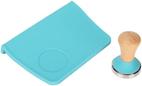 Coffee Powder Press Tool Set with Wooden Handle, Flat Base, Non Slip Silicone Tamper Mat with Slot, Blue, 51mm Hammer Diameter, for Home Office or Beverage Shop (51mm / 2.01in Tamper) - Image 3