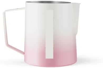 Classic Milk Frothing Pitcher 500ml Red Stainless Steel Steaming Pitchers Cup Coffee Tool(500ml,Pink B) - Image 2