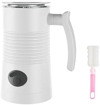 Milk Frother Automatic Rotary Foamer ，Compatible For Coffee Cappuccino Latte 4 in 1 Hot and Cold Foam Maker(White,US) by Unknown