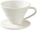 Ceramic Coffee Filter Cup Reusable Filters V Style Maker Conical Hand Flush Single Drip Barista Tool(White) by Unknown