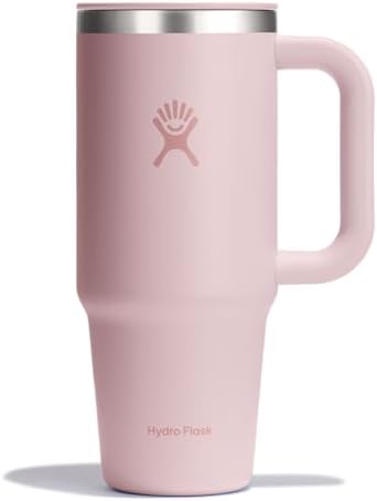 Hydro Flask Coffee Travel Tumbler Mug – Insulated Stainless Steel, Leak Resistant Hot & Iced Coffee Cup 24 Oz Trillium Pink by Unknown