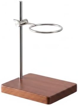Coffee Enthusiasts Solid Wood Pour-Over Stand, Manual Brewing Holder for Dripper and Carafe, Compact Open Frame Counter Station by Unknown