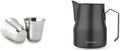 Easyworkz Stainless Steel Espresso Cup 2pcs Set Double Wall 2.5 oz, Bundled Espresso Steaming Pitcher Stainless Steel 15 oz Coffee Frothing Picther Milk Jug Cappuccino Latte Art Cup by Easyworkz